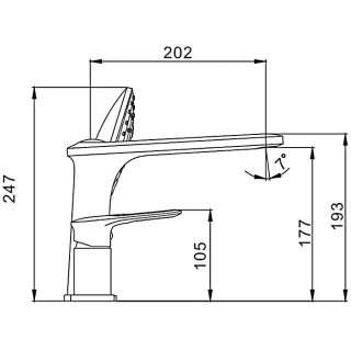 Смеситель на борт ванны Frap H49 F1149 хром белый